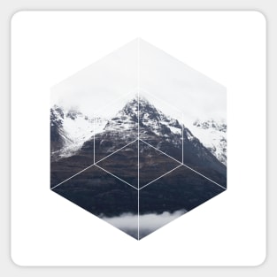 Snow Mountain Geometric Photography Sticker